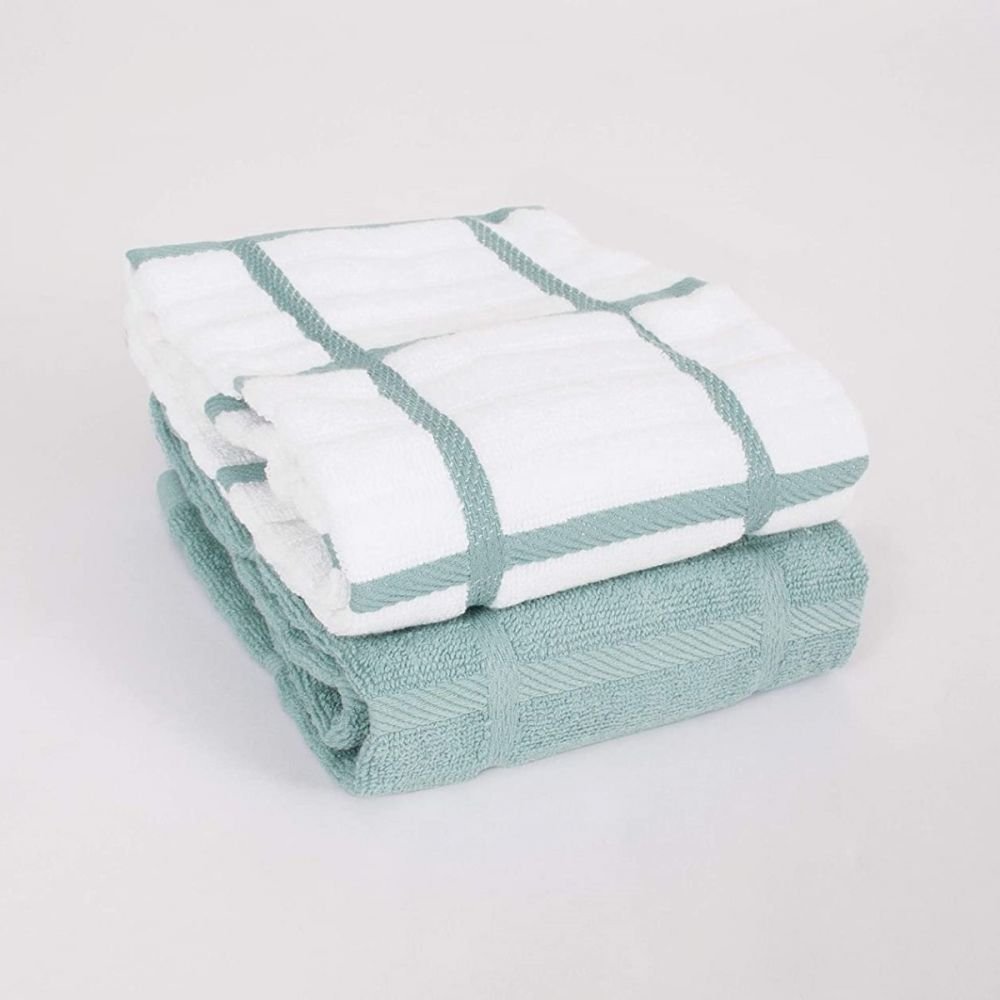 All-Clad Antimicrobial Kitchen Towel, Check Titanium