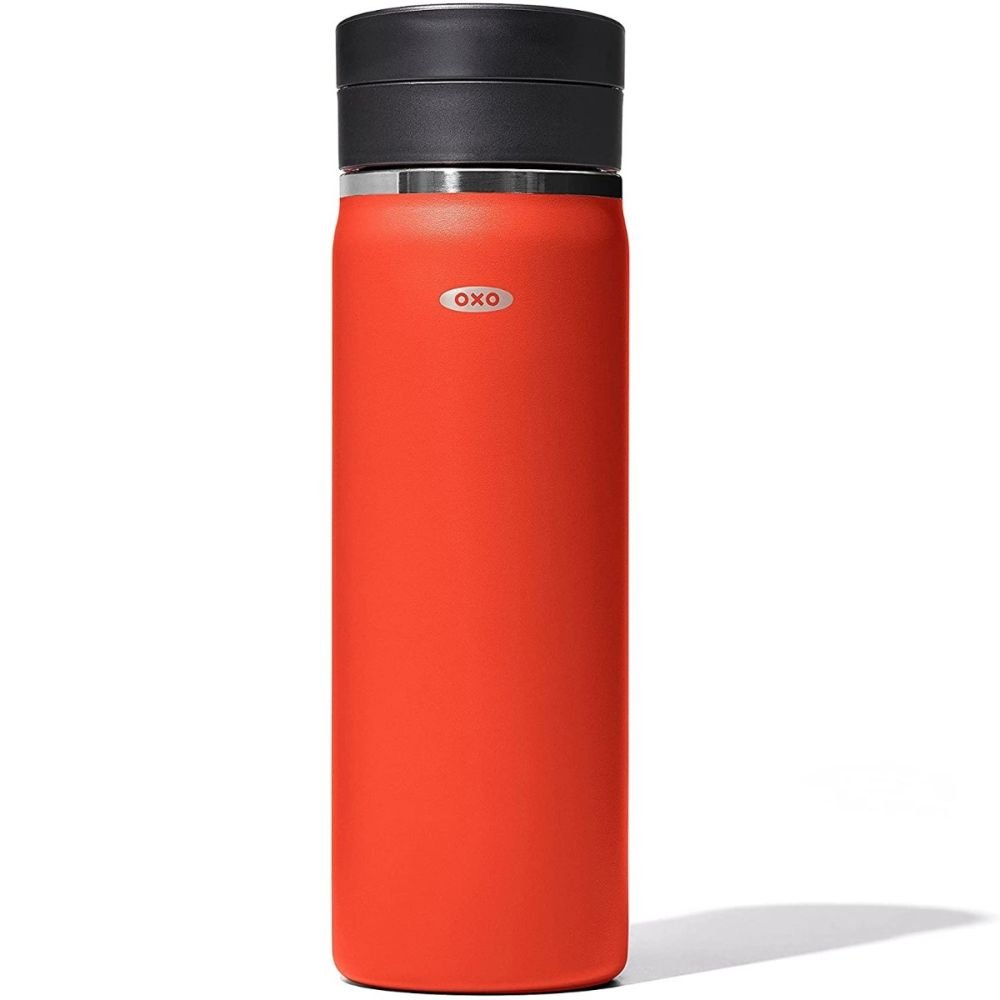 OXO 20 oz. Black Stainless Steel Thermal Travel Mug with Simply