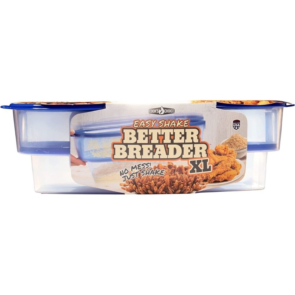 Cook's Choice Original Better Breader Batter Bowl- All-in-one Mess Free  Breading Station Tray For At Home Or On-the-go Clear/blue : Target