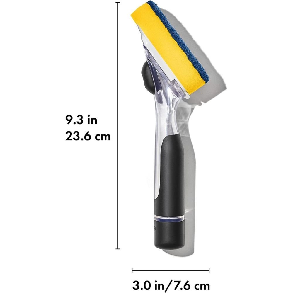 Ultra-Slim Cleaning Brush with Long Handle, 23.6 Medium, Blue
