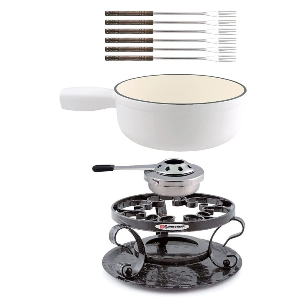 Swissmar Lugano 8-Person Ceramic Fondue Set
