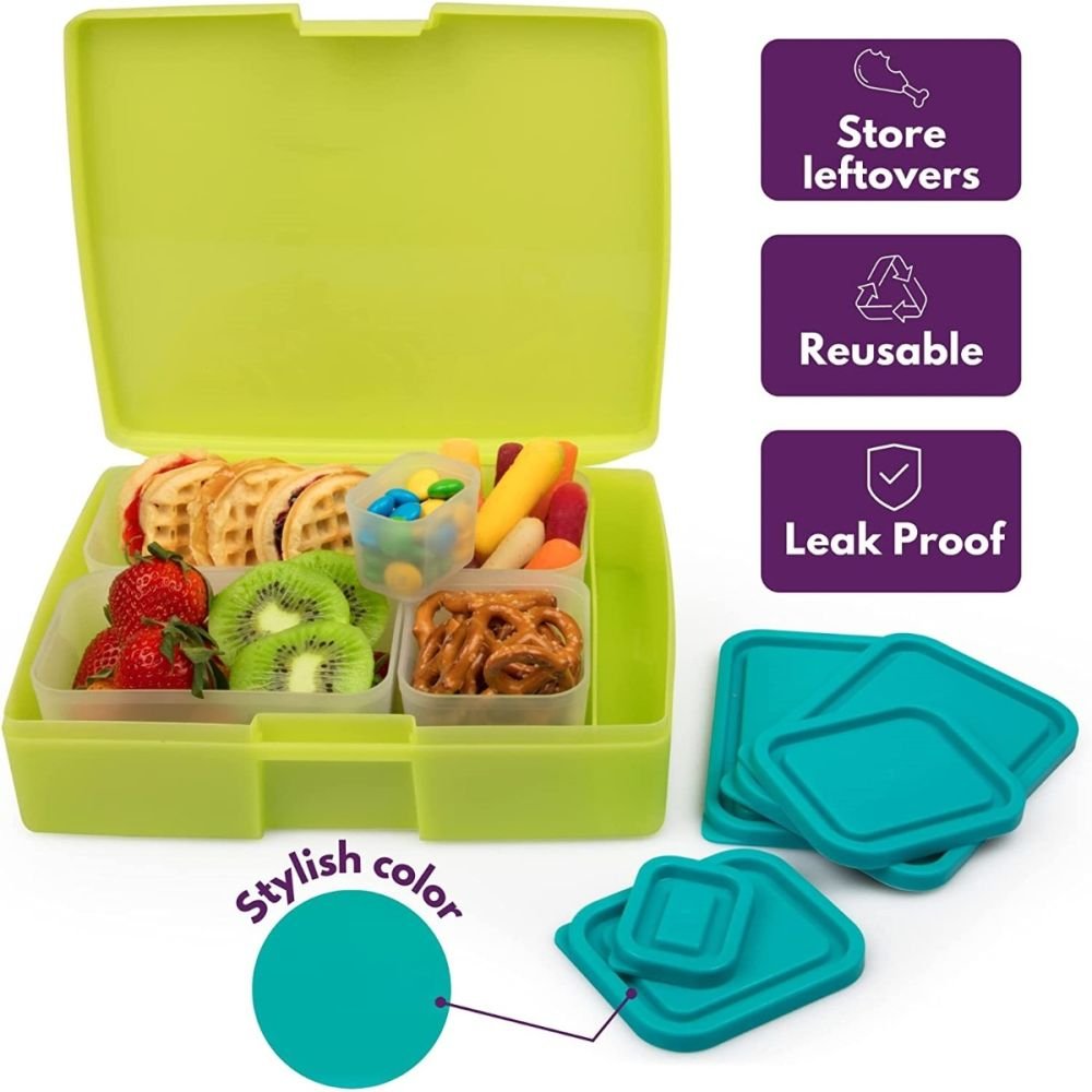 Multicolor Leak-proof Bento Lunch Box with 5 Removable Containers Bentology Fruit 