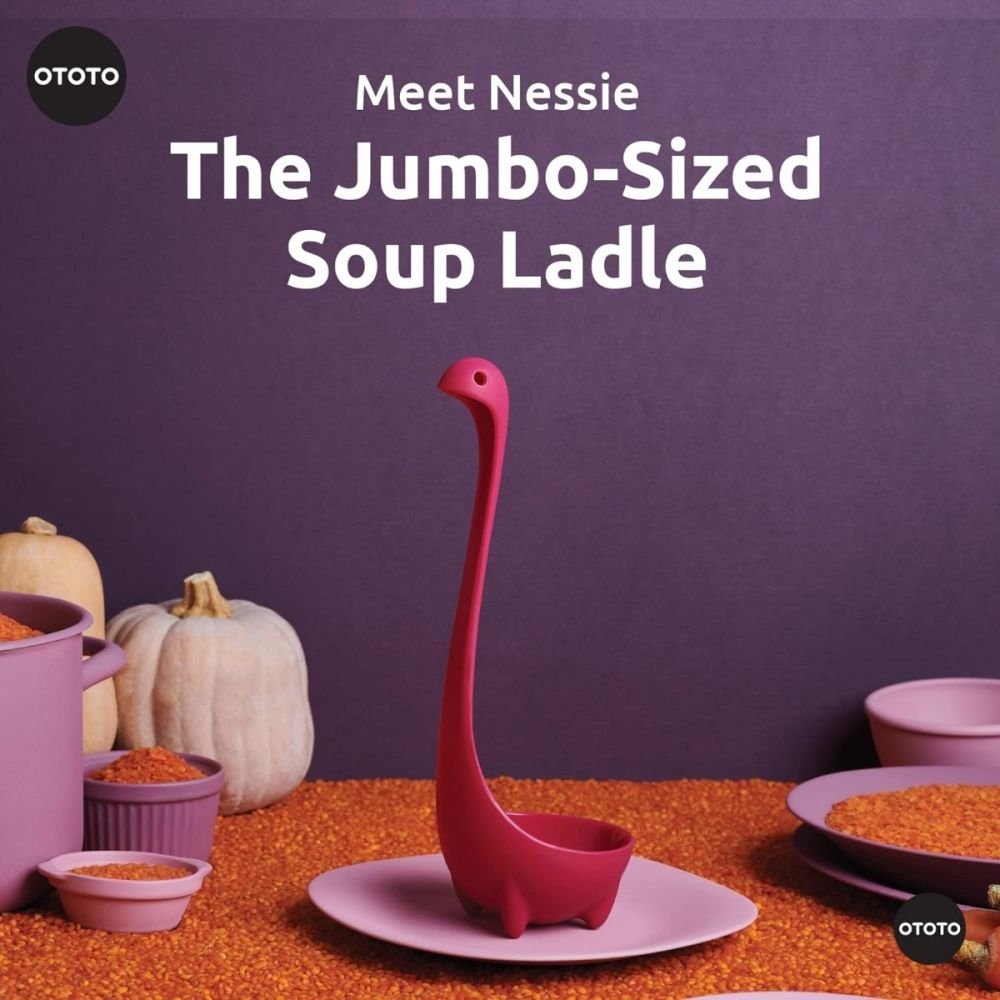 Pack of 3 - Nessie Ladle Spoon + Sweet Nessie Sugar Spoon + Mamma Nessie  Colander Spoon