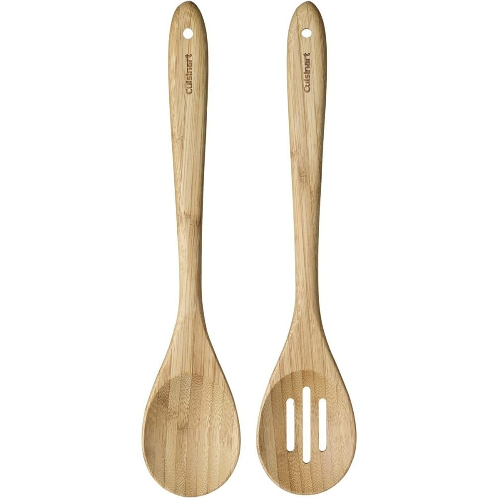 Bamboo Spoon Set - Slotted and Solid, Cuisinart