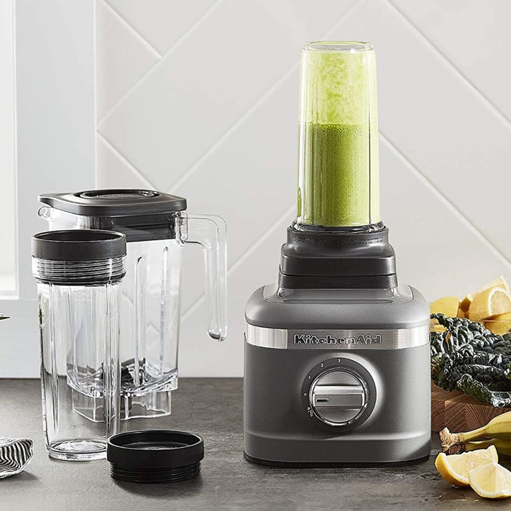 K150 3 Speed Blender 2 Personal Jars Matte Charcoal Gray KitchenAid Everything Kitchens