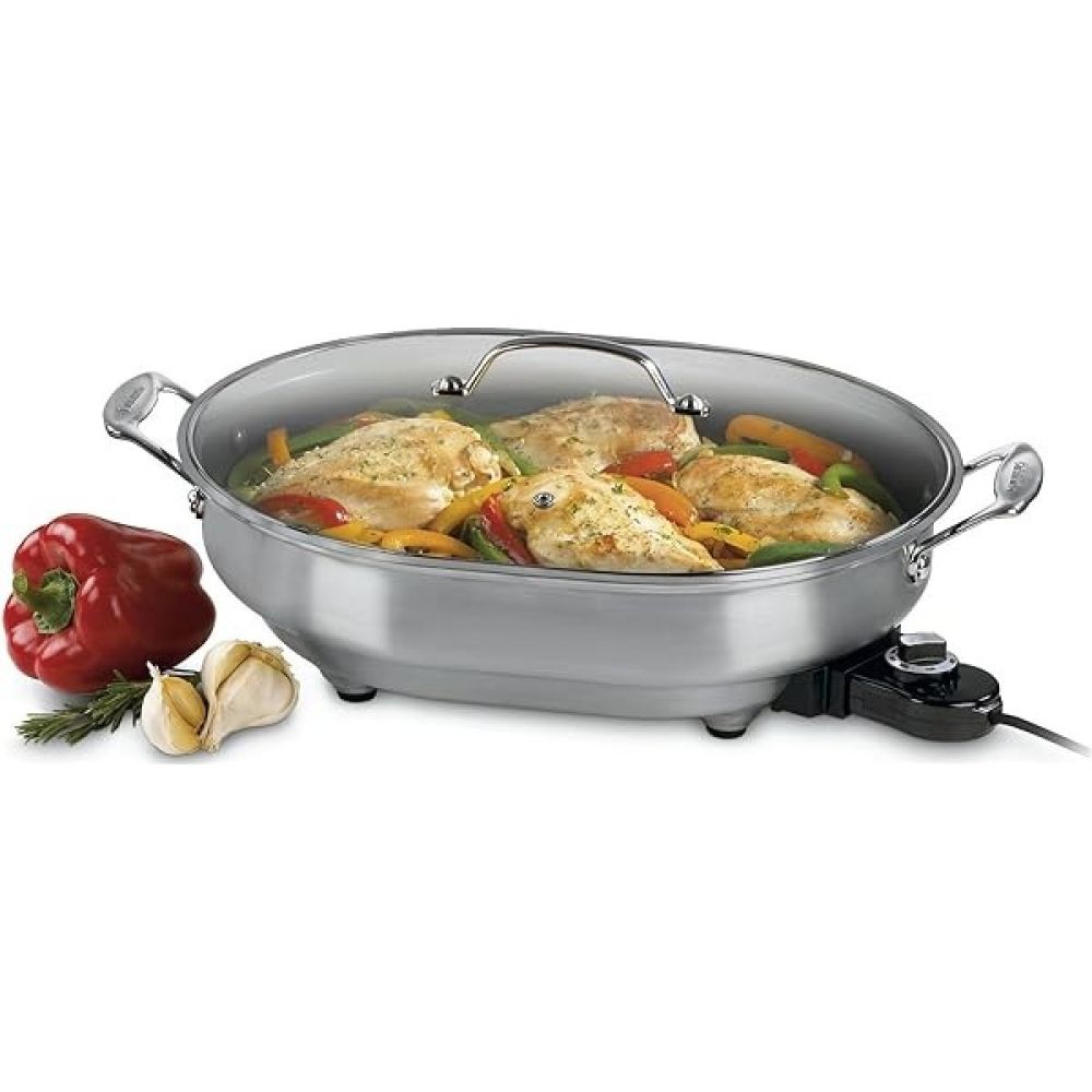 Electric Skillet with Glass Lid - Thumbnail 5