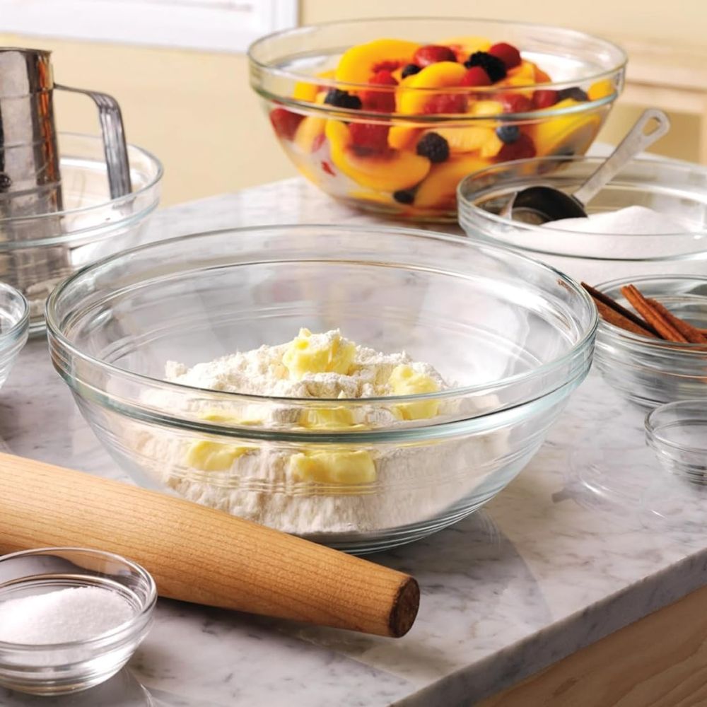 Duralex Le Gigogne Glass Mixing Bowl Set - Thumbnail 4