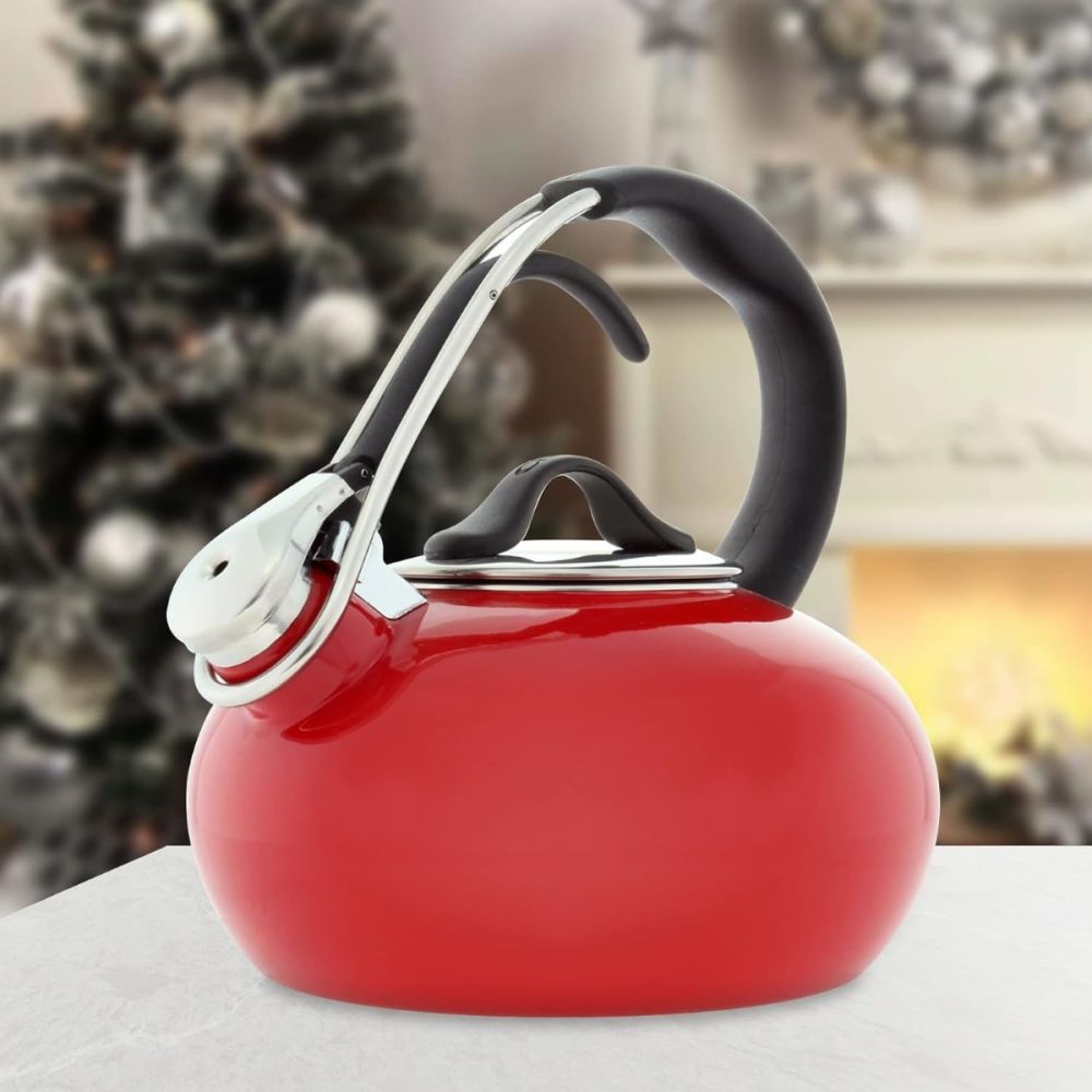 Chantal 1.8Qt. Enamel-on-Steel Classic Tea Kettle - Thumbnail 4