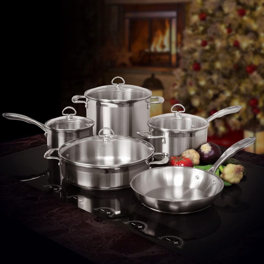 Chantal Induction 21 Steel 9 Piece Cookware Set