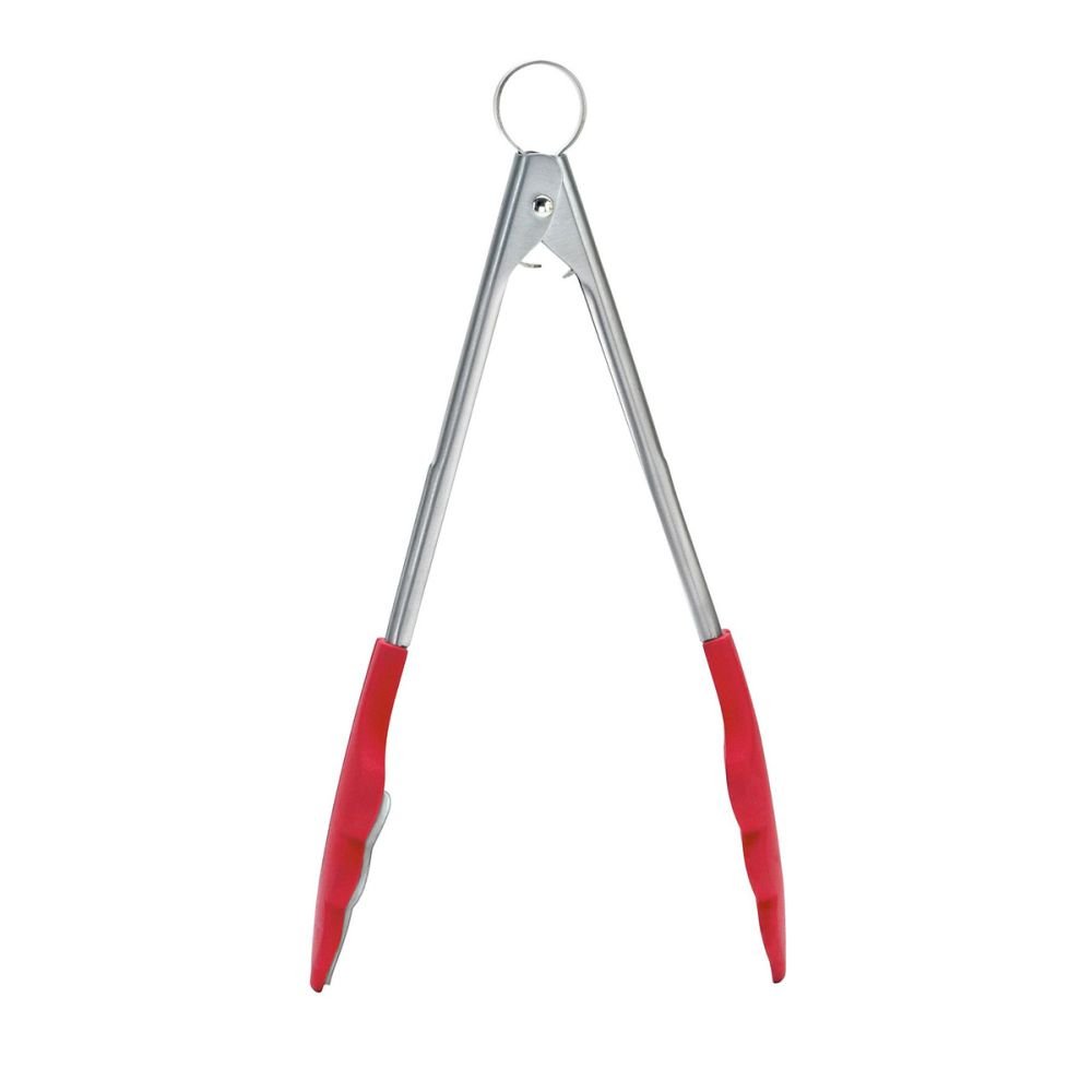 KitchenAid Stainless Steel with Silicone Tipped Tongs Red