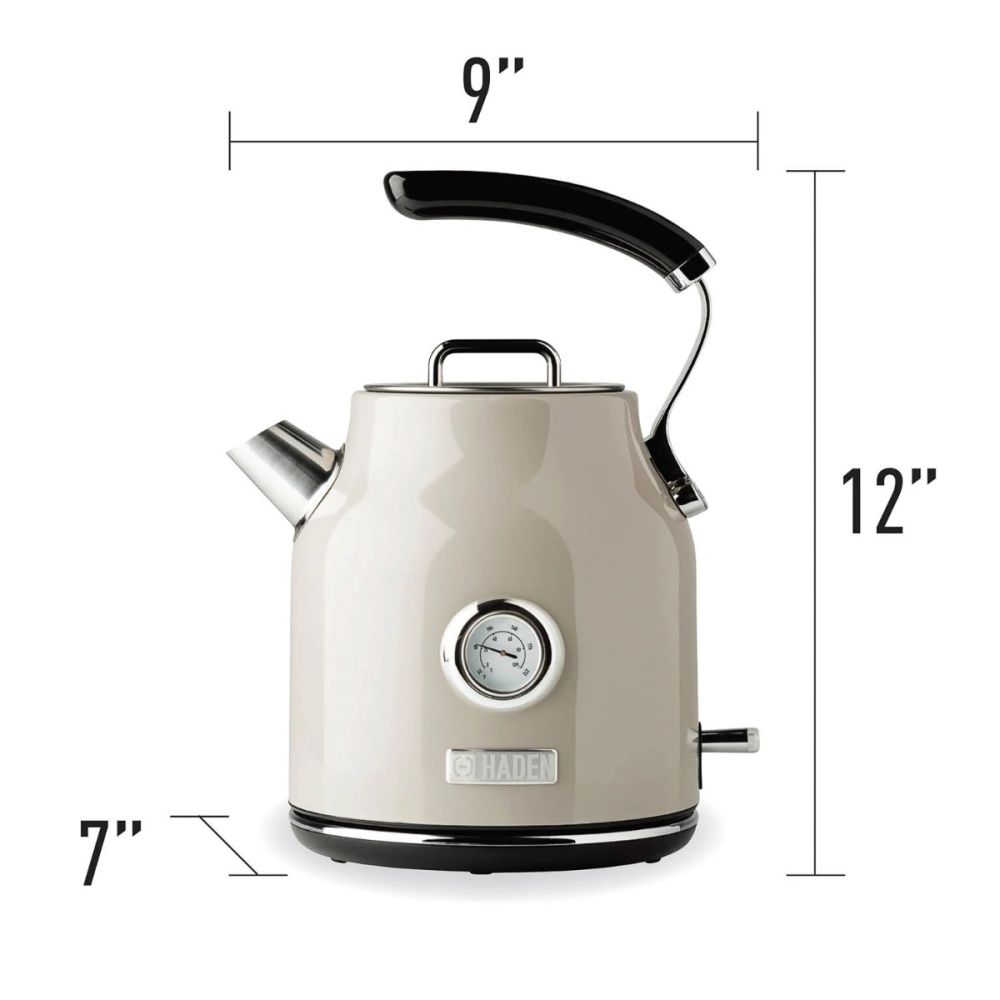 Dorset 7-Cup Stainless Steel Electric Kettle Putty Beige Haden