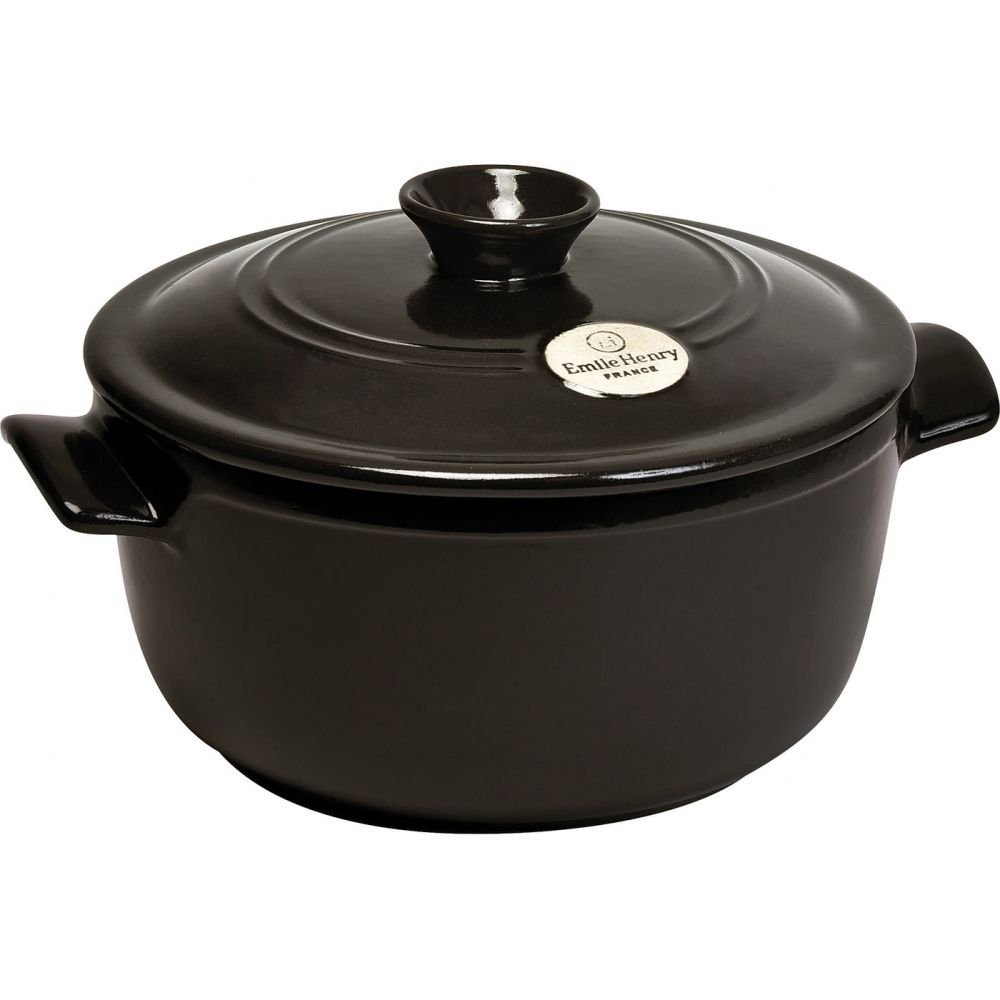 Denmark Tools For Cooks small individual ceramic dutch oven 4X 2” Black W/  Lid