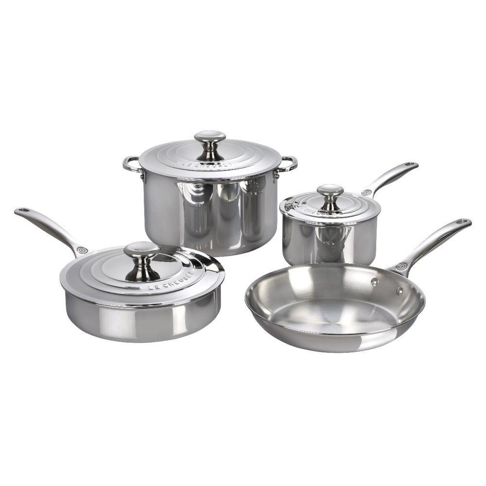 Tri-Ply Stainless Steel Cookware - 7 PC Set