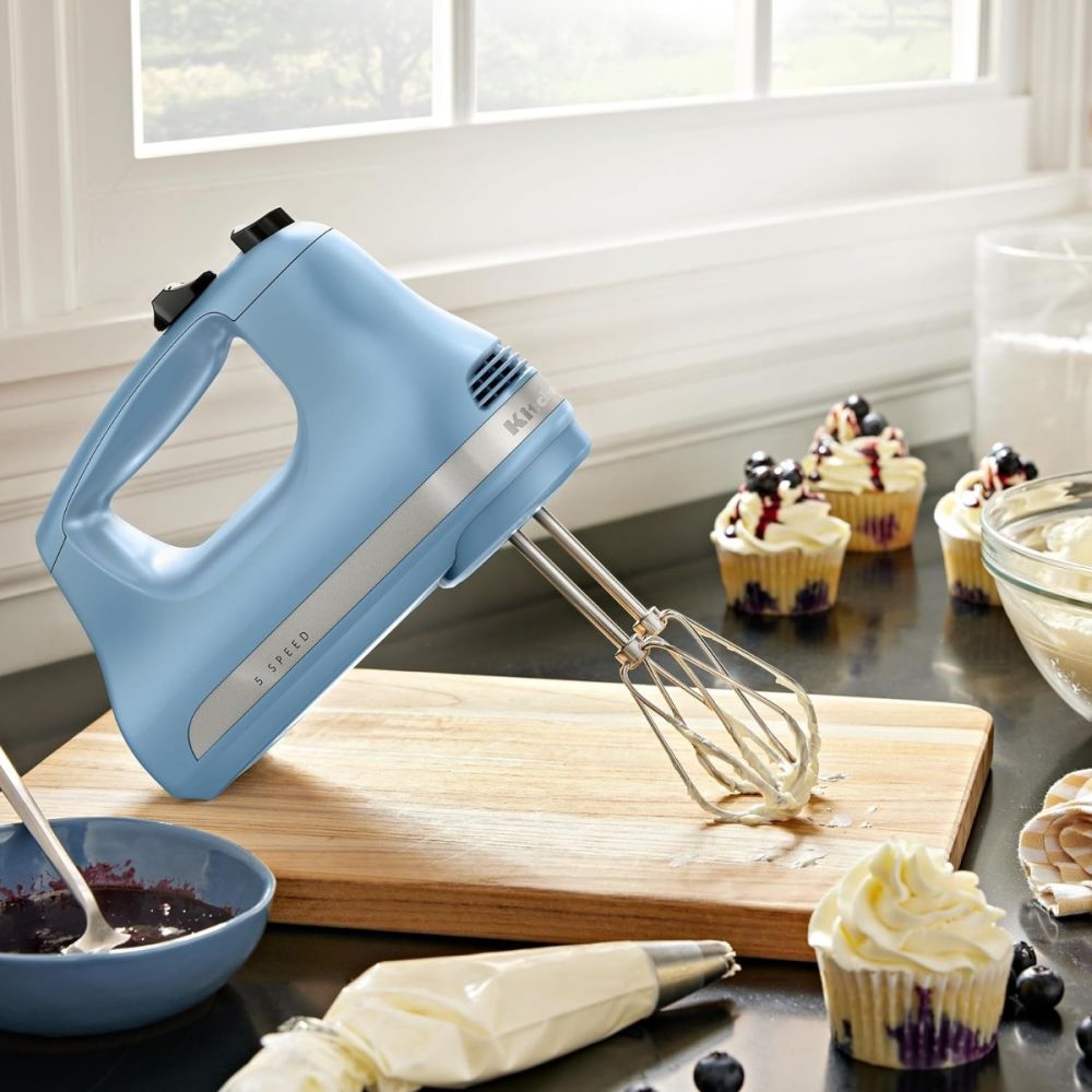 Ultra Power 5 Speed Hand Mixer Blue Velvet KitchenAid Everything Kitchens