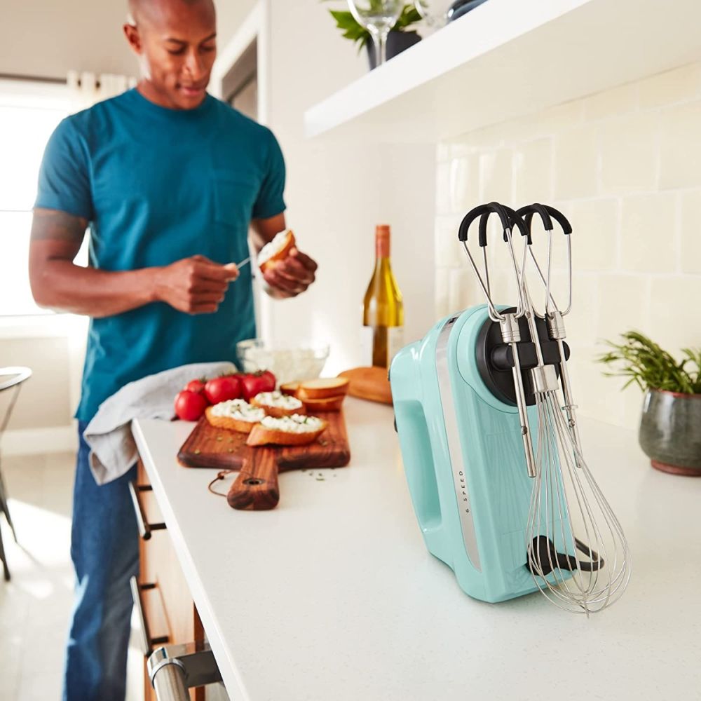 Kitchenaid hand mixer ice blue sale