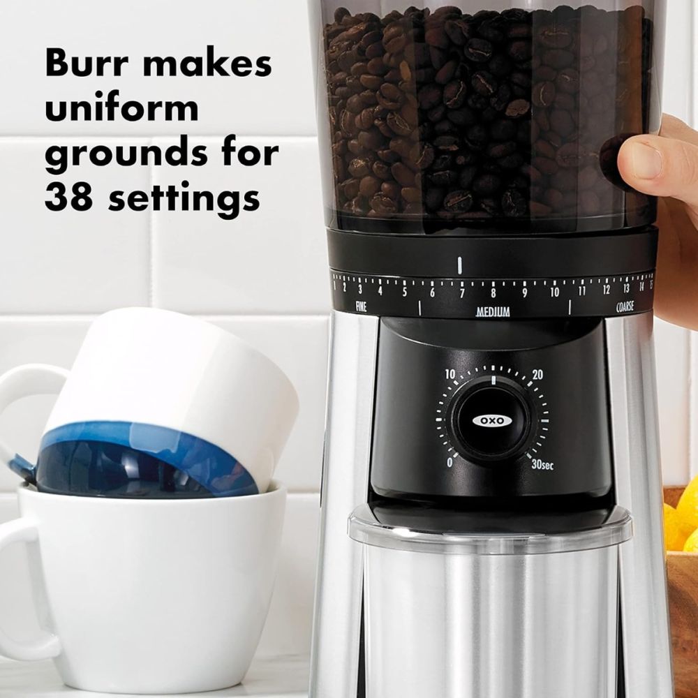 Stainless Steel Conical Burr Coffee Grinder OXO Everything Kitchens