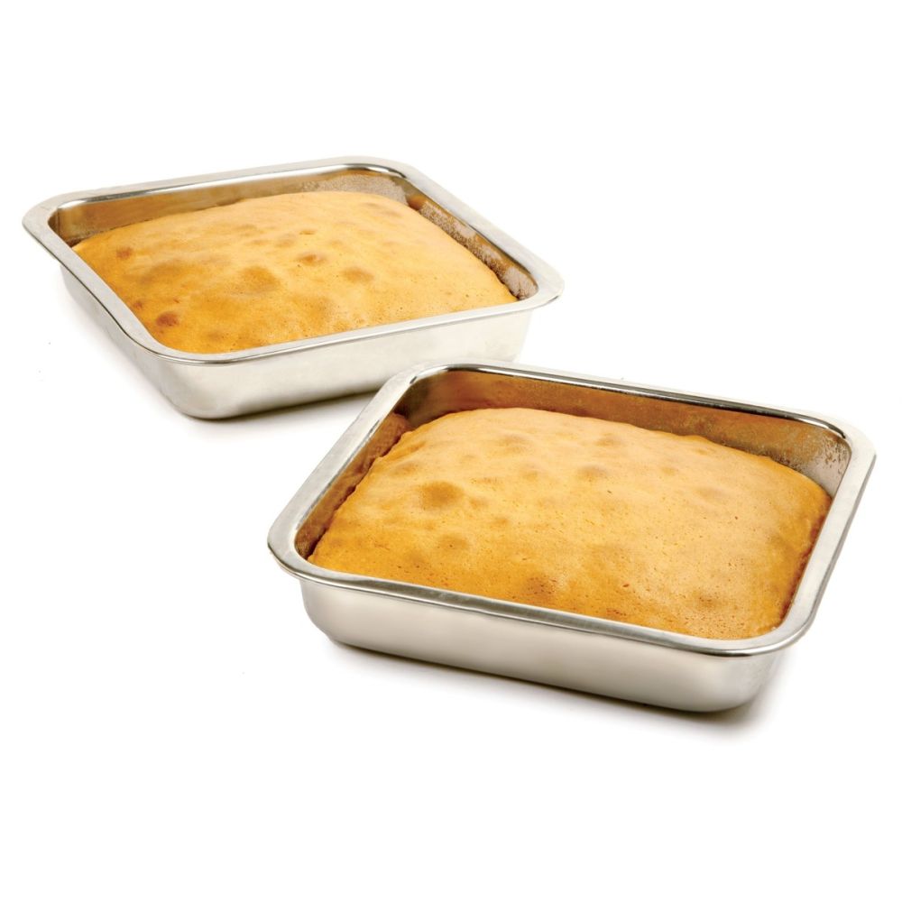 3814 S/S SQUARE CAKE PAN, 7.5″ - Thumbnail 3