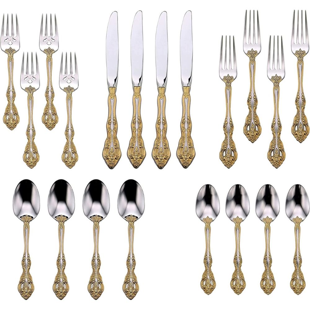 Golden Michelangelo 18/10 Stainless Steel 20-Piece Flatware Set