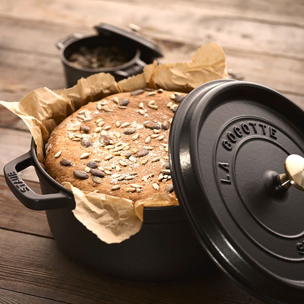 Staub Round Dutch Oven 5.5qt - Black Matte 1102625 | Everything
