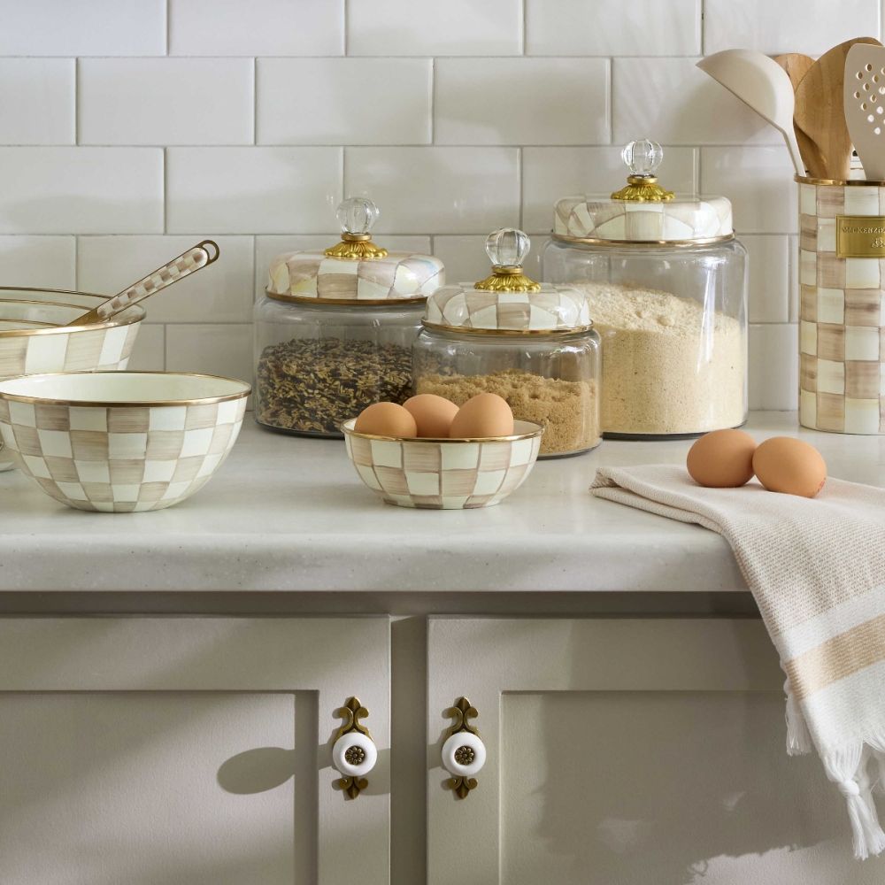 Mocha Check 2-Cup Everyday Bowl | MacKenzie-Childs | Everything