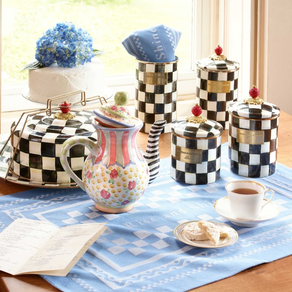 Courtly Check Utensil Holder | MacKenzie-Childs | Everything Kitchen