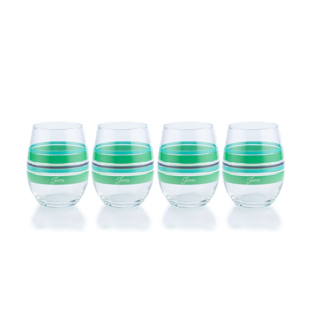 Fiesta Farmhouse Chic Stemless Wine Glasses (Set of 4)