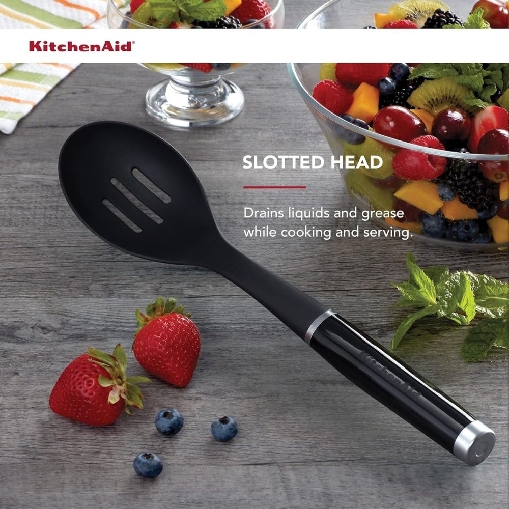 Classic Slotted Spoon (Black) | KitchenAid | Everything Kitchens