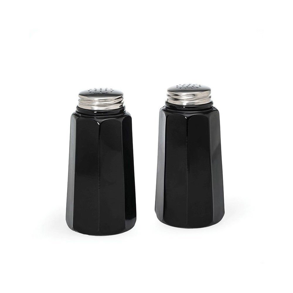 Salt And Pepper Shaker, Salt Pepper Shaker Set, Glass Black And