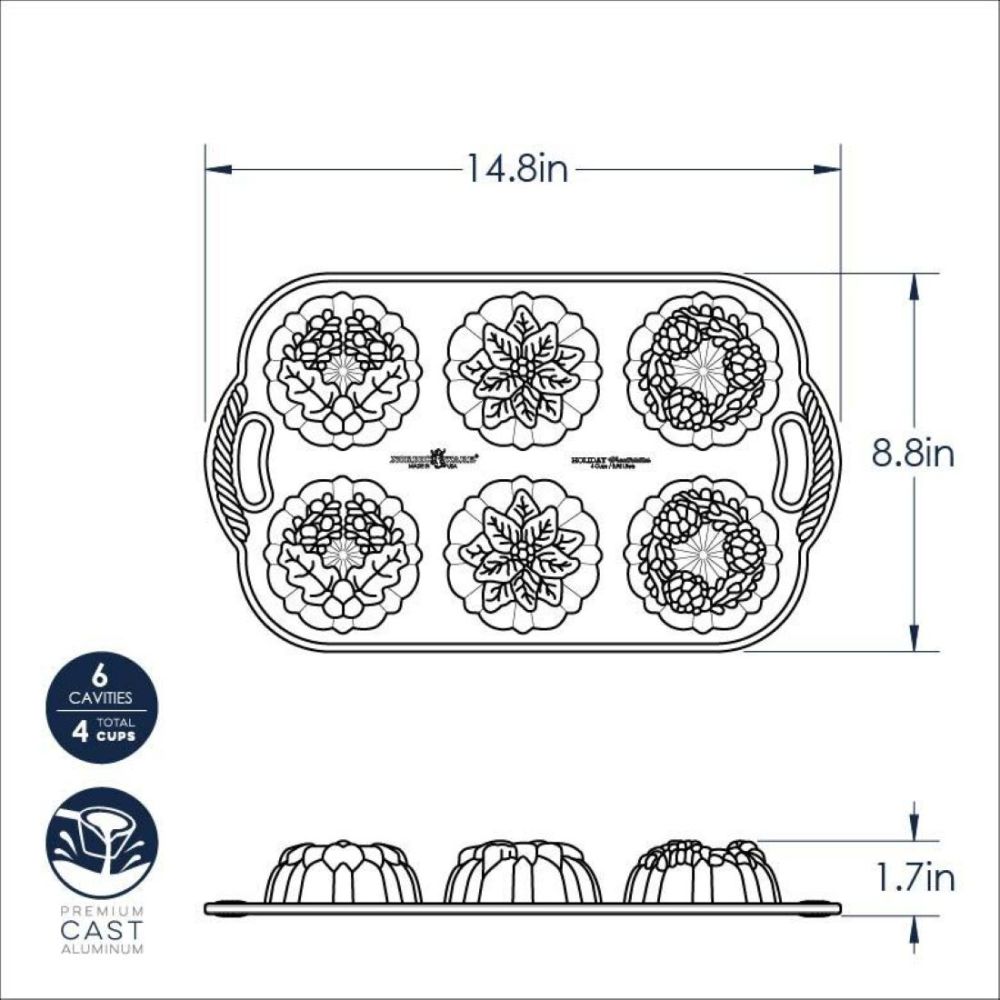 Wreathlettes Cakelet Pan | Nordic Ware | Everything Kitchens