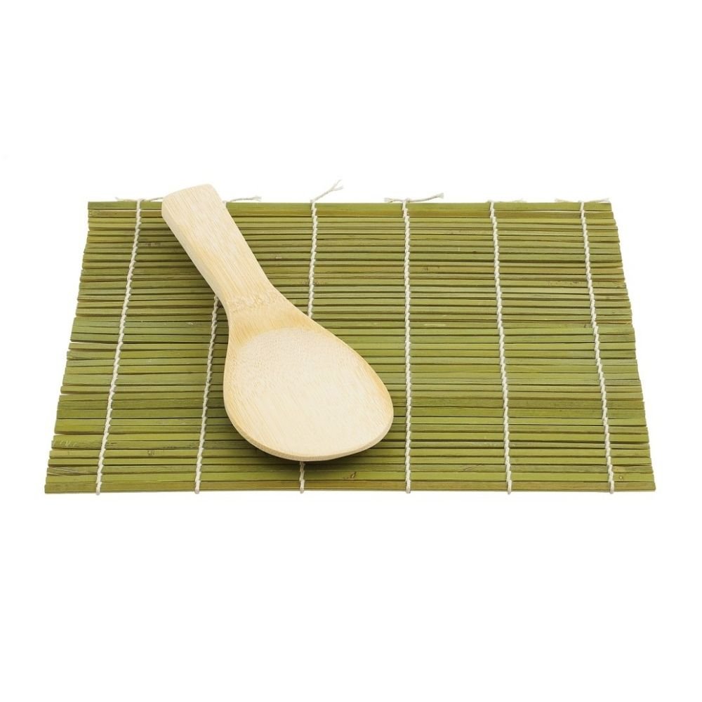 New Sushi Making Kit Bamboo Set With Sushi Rolling Mat Sushi Roller and  Rice Scoop Paddle and Butter Spreader Se Make Homemade Sushi at Home 
