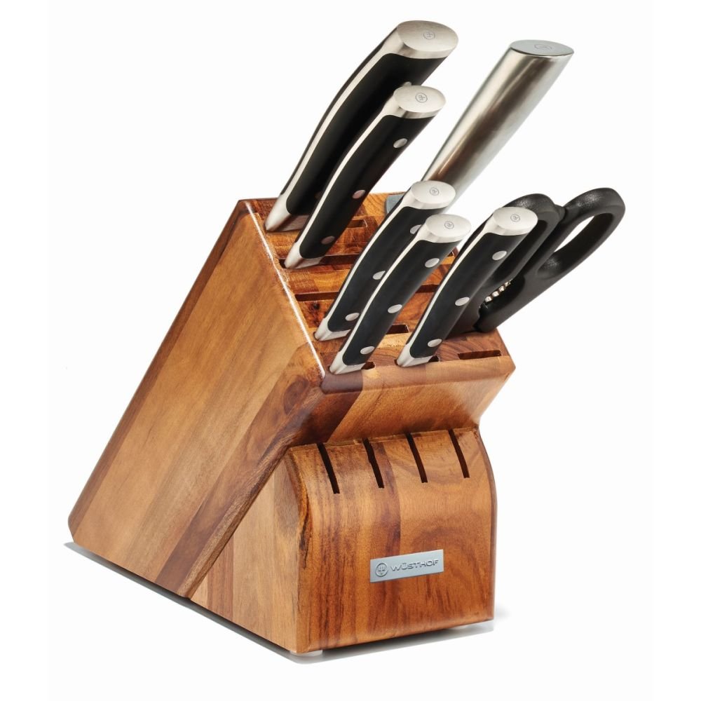 Wooden Utensil Set with a Holder (8 Piece)