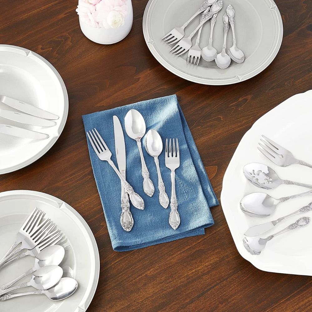 Wordsworth 18/0 Stainless Steel 45-Piece Flatware Set | Oneida