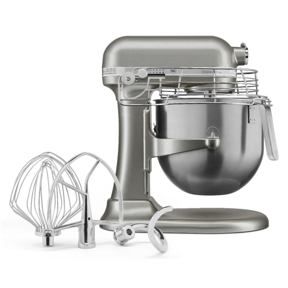 Commercial 8-Quart Stand Mixer with Bowl Guard (Contour Silver