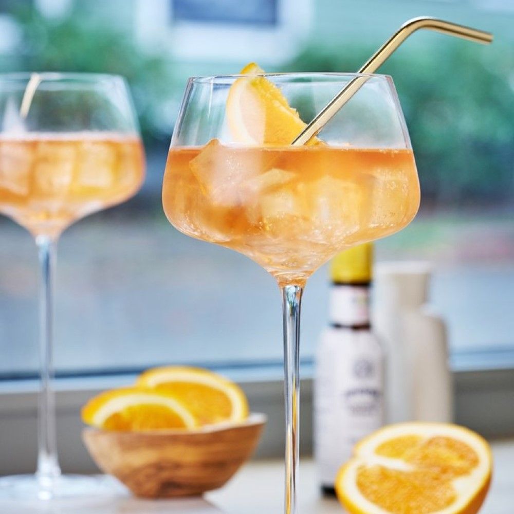 Viski Angled Crystal Gin & Tonic Glasses