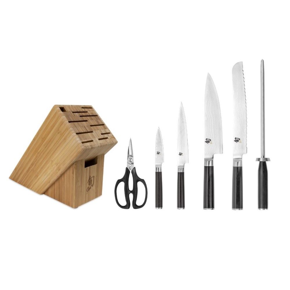 7-Piece Knife Set with Bamboo Block | Shun Cutlery | Everything