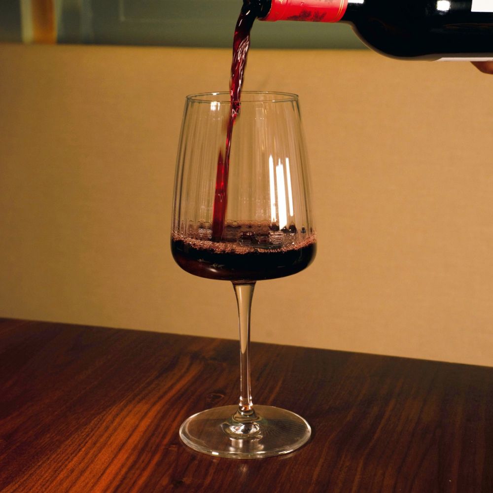 24x Ribbio Wine Glass 535 ml branded With logo | Transparent
