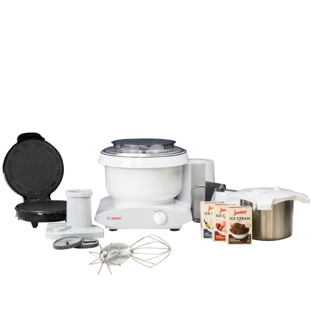Universal Plus 6.5Quart Mixer + Ice Cream Maker & Spiralizer Bundle