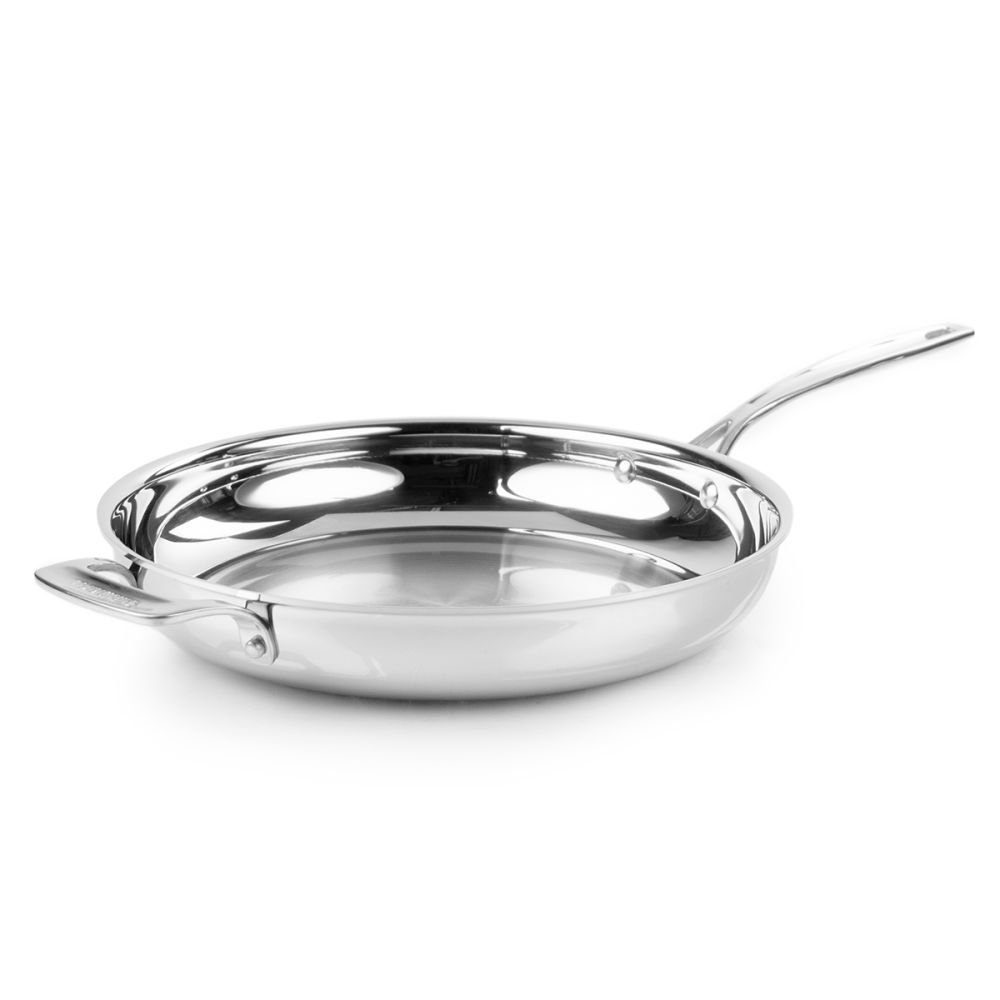 Cuisinart Classic 12 in. Tri-Ply Stainless Steel Skillet with Helper Handle