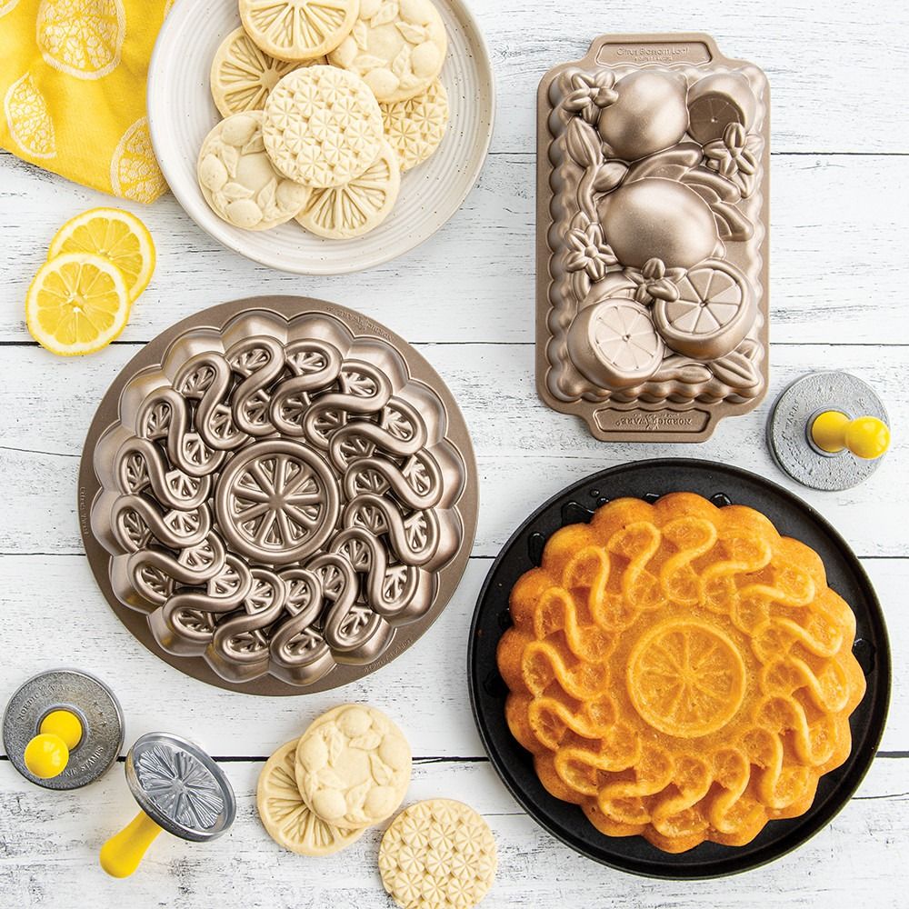 Nordic ware citrus loaf pan top