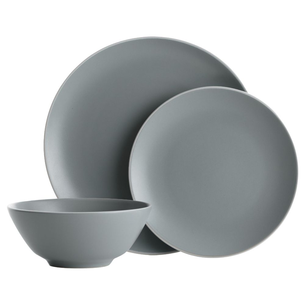12-Piece Dinner Set (Grey) | Mason Cash 