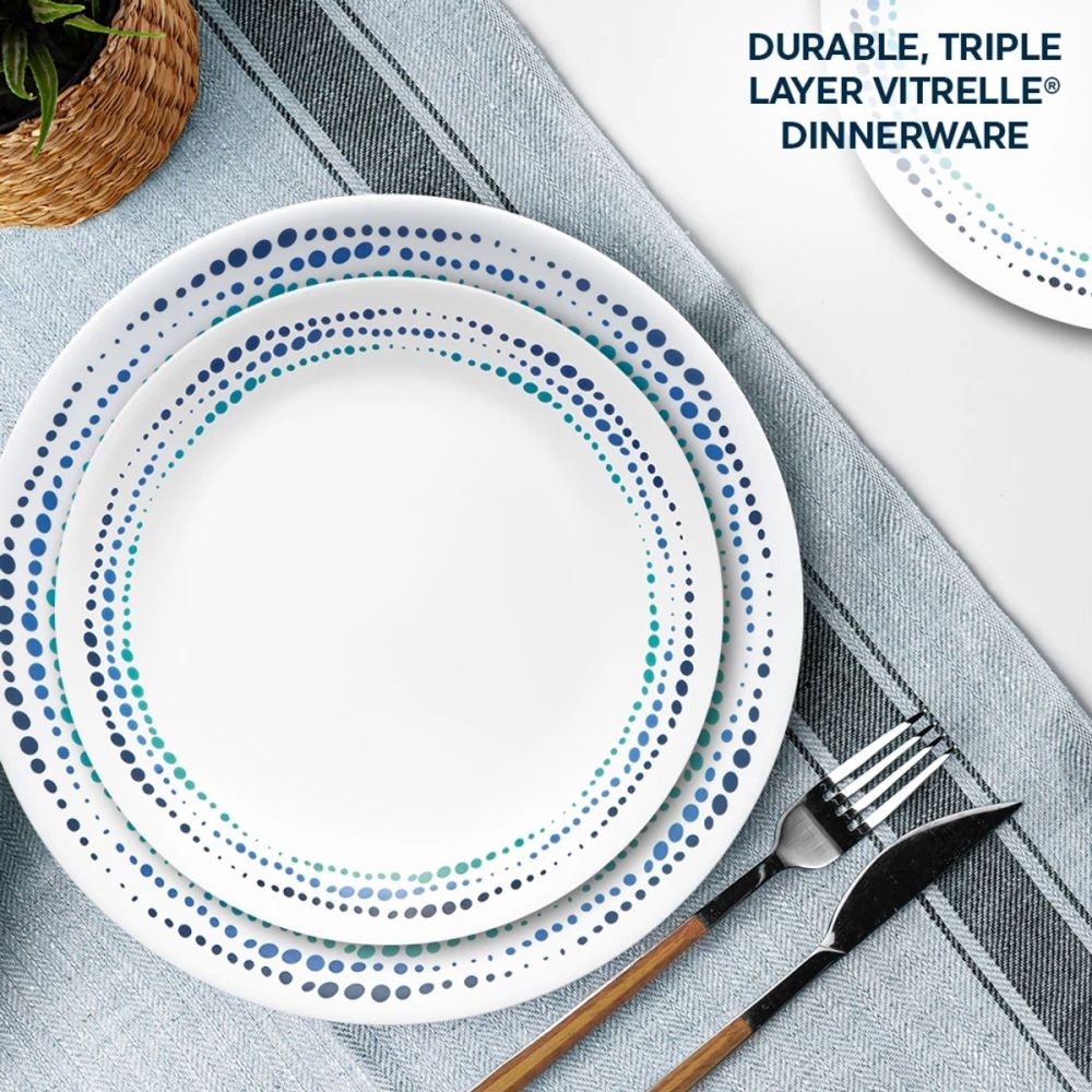 16 Piece Dinnerware Set (Ocean Blues) Corelle Everything Kitchens