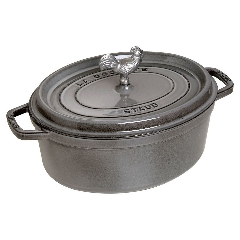 Staub 13 in. Cast Iron Specialty Pan Color: Graphite Gray