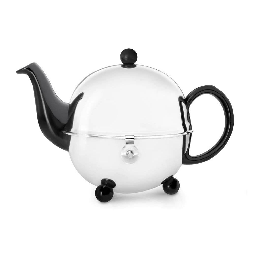 17oz Ceramic Teapot (Black & Stainless Steel) Bredemeijer