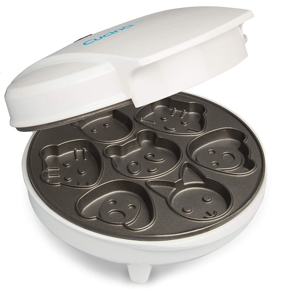 Animal Mini Waffle Maker- Makes 7 Fun, Different Shaped Pancakes - Electric  N