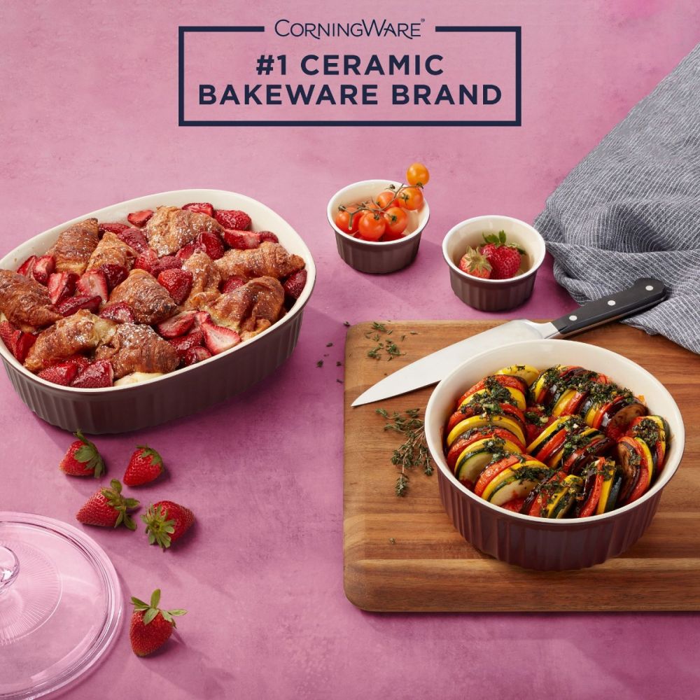 CorningWare 12 Piece Bakeware Set French Colors Cabernet