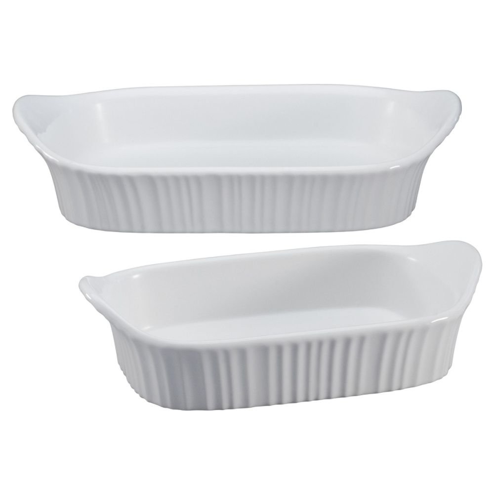 French White 2-Piece Bakeware Set, CorningWare