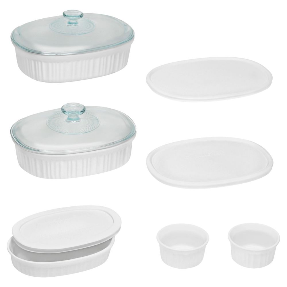 6Piece Ceramic Bakeware Set French White CorningWare Everything