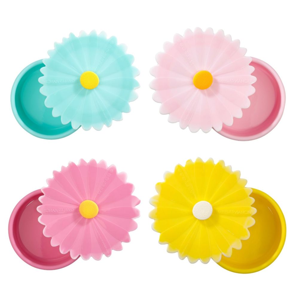 Daisy Small Containers (Set of 4) (Assorted) | Charles Viancin