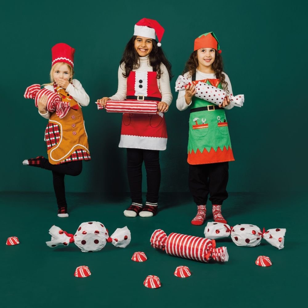 Holiday Time Kid's Holiday Chef Set 4-PC Christmas Apron, Oven