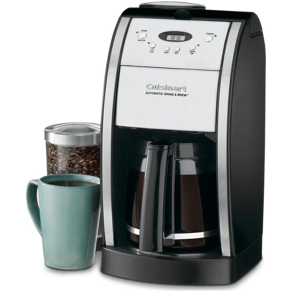 Cuisinart 12 Cup Automatic Grind & Brew Coffeemaker, Black, DGB-400 